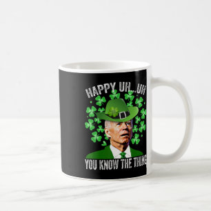 Caneca De Café Dia Divertido de São Patrício Biden Feliz Uh Uh Vo