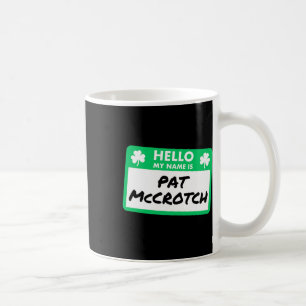 Caneca De Café Dia Divertido de São Patrício Olá Meu Nome É Pat M