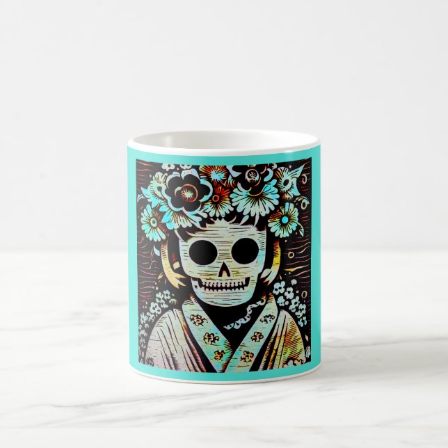Caneca De Café Dia do Crânio do Açúcar Morto 4 (Centro)