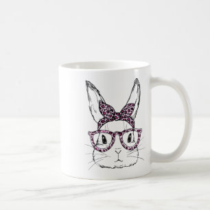Caneca De Café Dia do Felz pascoa de Leopardo do Coelho Bonito