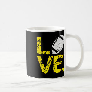Caneca De Café Dia do Jogo Camisetas Enfraquecidas Grunge Love Ba