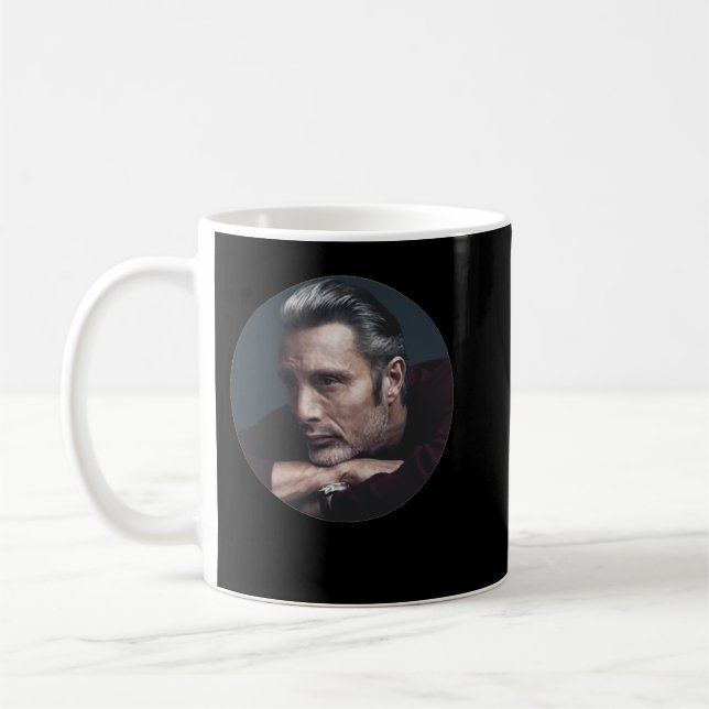 Caneca De Café Dia do Presente Mads Ator Mikkelsen Cute Gifts (Esquerda)