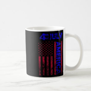 Caneca De Café Dia dos Eua Bandeira 4 de julho Feliz Engraçado