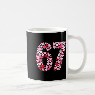 Caneca De Café Dia dos Namorados 67 Corações Romântico Divertido