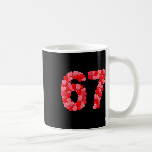 Caneca De Café Dia dos Namorados 67 Meme Engraçado Seis Sete 6 7