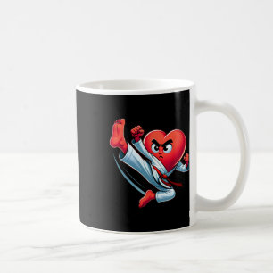 Caneca De Café Dia dos Namorados Coração Chute de Caratê Mma Taek