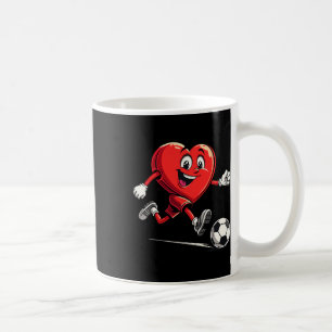 Caneca De Café Dia dos Namorados Coração Jogando Futebol Para Men