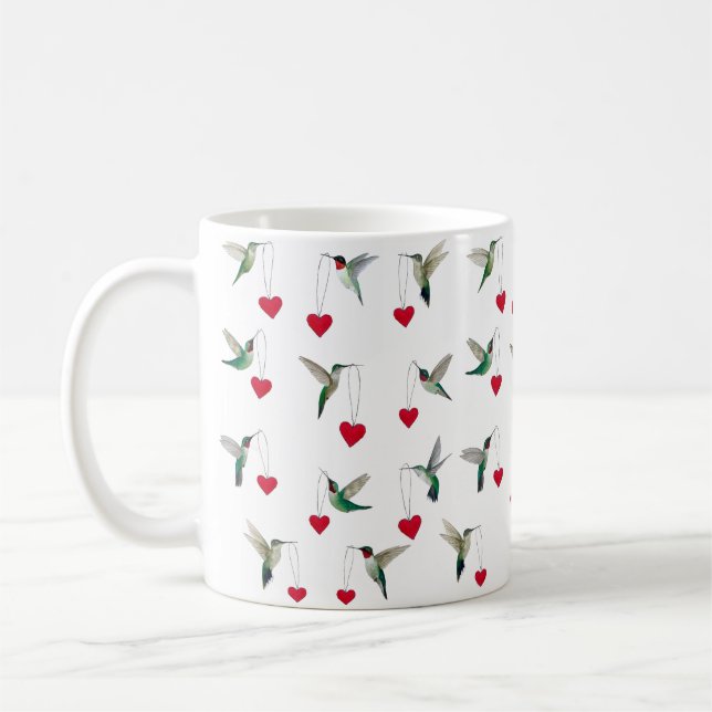 Caneca De Café Dia dos Namorados dos Beija-flores (Esquerda)