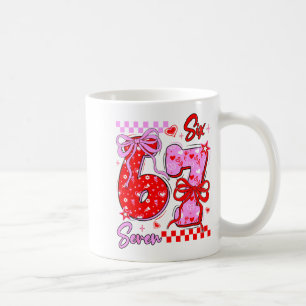 Caneca De Café Dia dos Namorados Engraçado 67 Meme 6 7 Arco de Di
