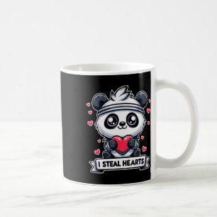 Caneca De Café Dia dos Namorados Eu Roubo Corações Panda Urso Fof