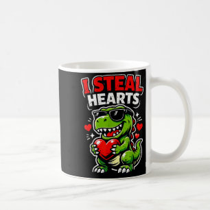 Caneca De Café Dia dos Namorados Eu Roubo Corações T-rex
