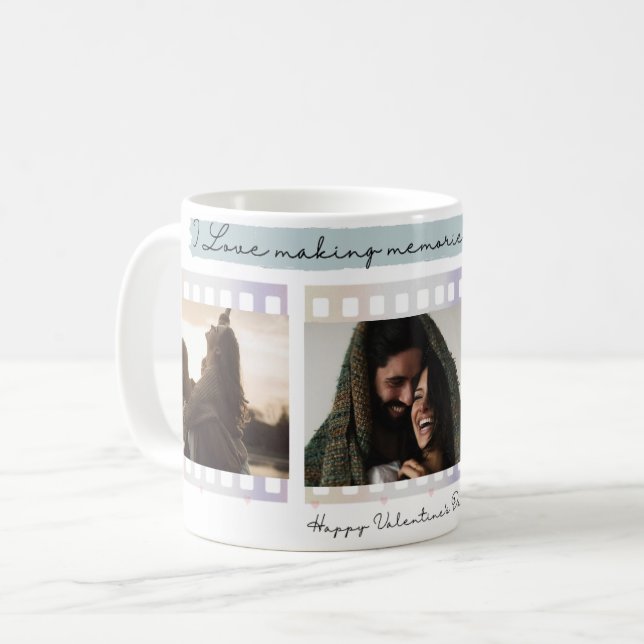 Caneca De Café dia dos namorados felizes, presentes de dia de os  (Frente Esquerda)