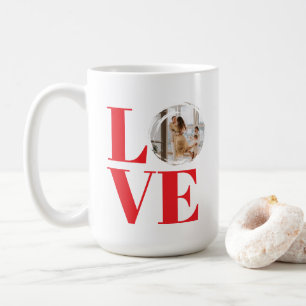 Caneca De Café Dia dos Namorados Moldura de Foto Personalizável L