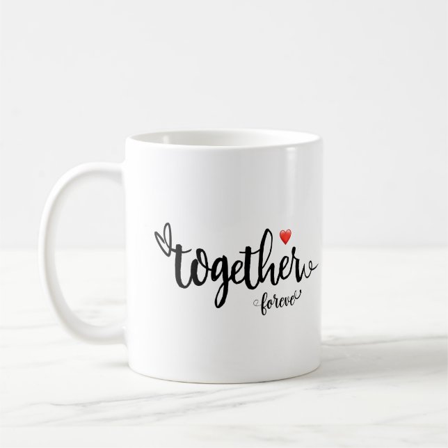 Caneca De Café Dia dos Namorados Oferece Juntos Para Sempre (Esquerda)