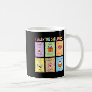 Caneca De Café Dia dos Namorados Seis Sílabas Fonética Educaciona