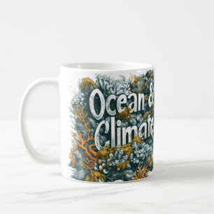 Caneca De Café Dia dos Oceanos - Texto sobre Oceanos e Clima com