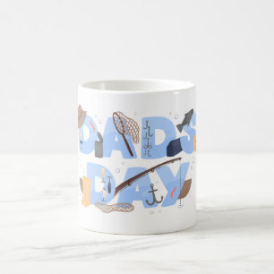 Caneca De Café Dia dos Pais Amante de Pesca Fofo