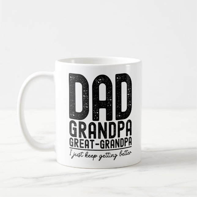 Caneca De Café Dia dos Pais Avô Bisavô Funny (Esquerda)