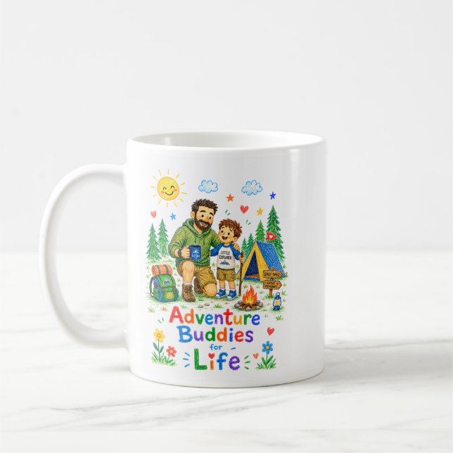 Caneca De Café  Dia dos Pais de Acampamento  (Esquerda)