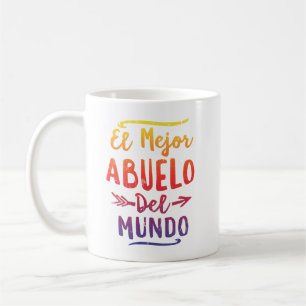 Caneca De Café Dia dos pais do EL Mejor Abuelo Del Mundo Vovô
