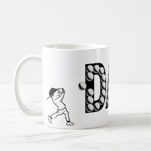 Caneca De Café Dia dos pais do pai do golfe