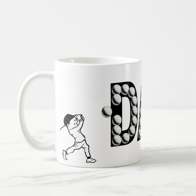 Caneca De Café Dia dos pais do pai do golfe (Esquerda)