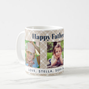 Caneca De Café Dia dos pais feliz das fotos da xadrez três de Ta