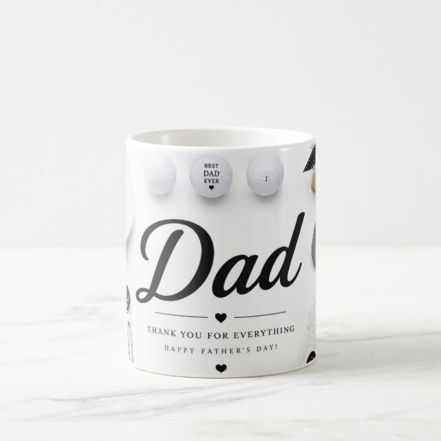 Caneca De Café Dia dos Pais Golf Dad (Centro)