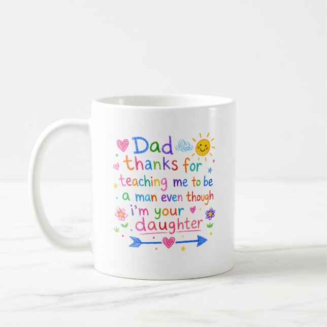 Caneca De Café Dia dos Pais - Obrigado, Pai (Esquerda)