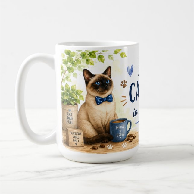 Caneca De Café Dia dos Pais para o Pai do Gato (Esquerda)