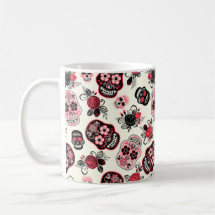 Caneca De Café Dia dos Peles Mortos de Açúcar, branco