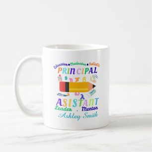 Caneca De Café Dia dos professores assistente principal personali