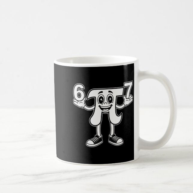 Caneca De Café Dia engraçado 3.14 símbolo 67 meme piada de matemá (Direita)
