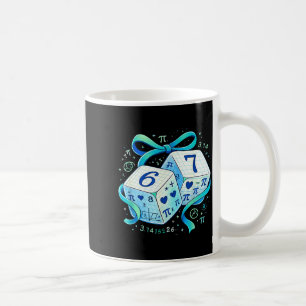 Caneca De Café dia engraçado matemática 67 seis sete dados 6 7 me
