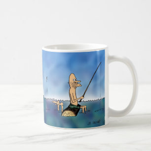 Caneca De Café Dia Estranho - Cartoon de Pesca