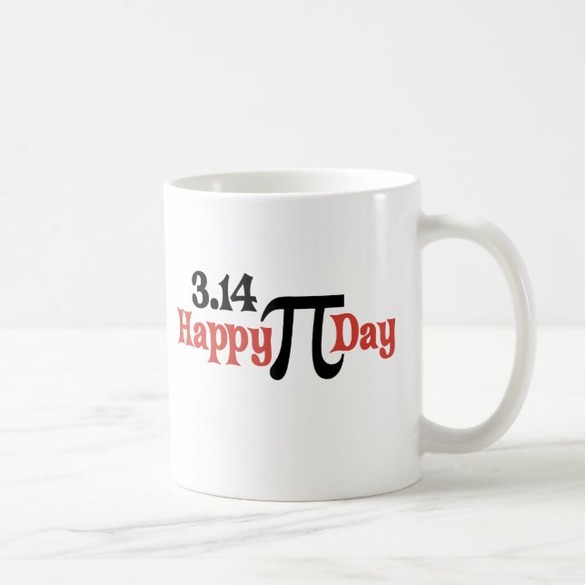 Caneca De Café Dia feliz 3,14 do Pi - 14 de março (Direita)