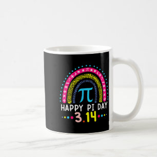 Caneca De Café Dia feliz arco-íris 3.14 número professor de matem