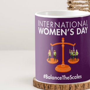 Caneca De Café Dia Internacional da Mulher 2026 Equilibre as Bala