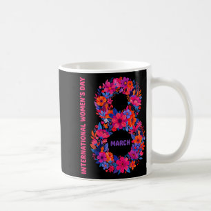Caneca De Café dia internacional da mulher floral 2026 feministaF