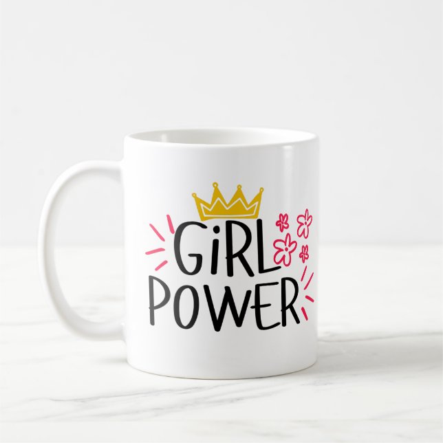 Caneca De Café Dia Internacional da Mulher Girl Power (Esquerda)