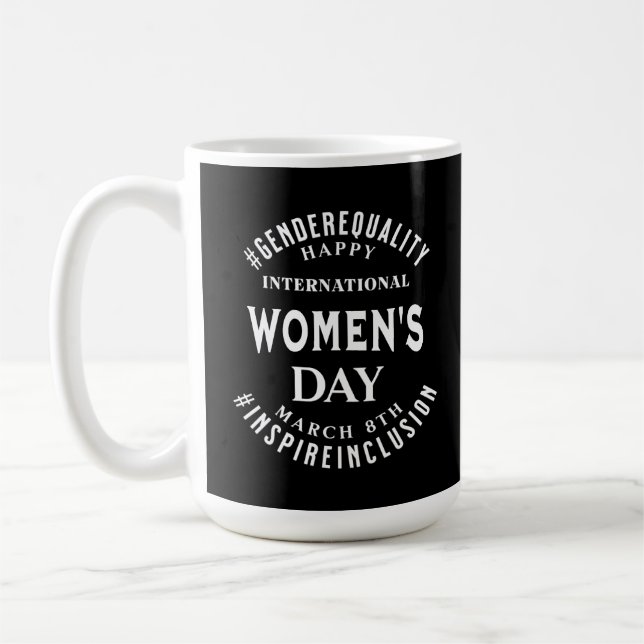 Caneca De Café Dia Internacional da Mulher | Igualdade 8 de Março (Esquerda)