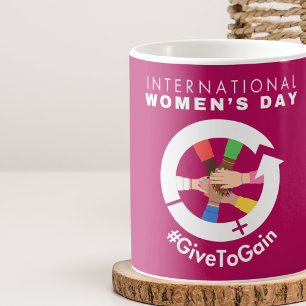 Caneca De Café Dia Internacional das Mulheres 2026 Dar para Ganha
