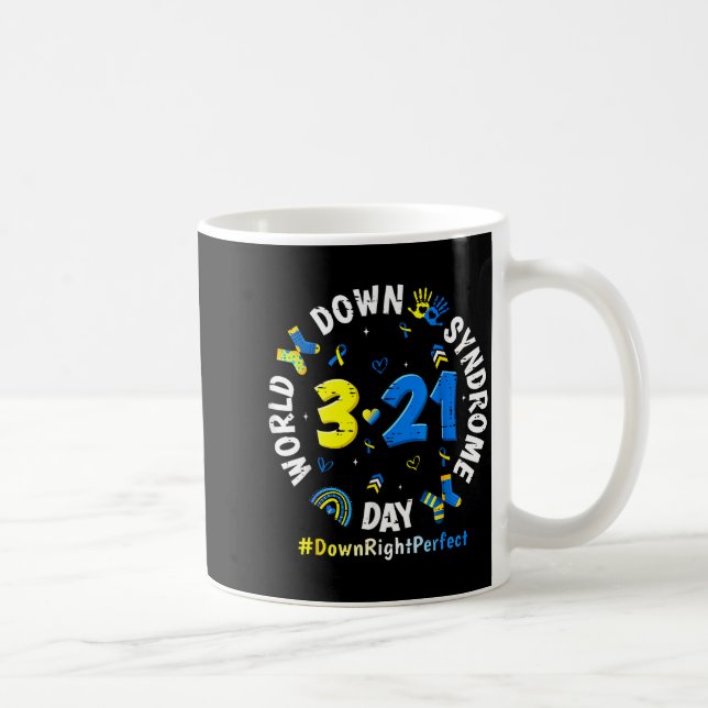 Caneca De Café Dia mundial da síndrome de down 3 21 conscientizaç (Direita)