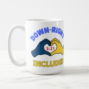 Caneca De Café Dia Mundial da Síndrome de Down Incluído à Direita