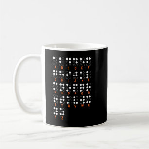 Caneca De Café Dia Mundial do Braille - Letras alfabéticas com po