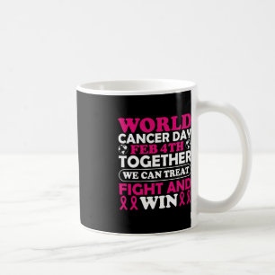 Caneca De Café Dia Mundial do Cancer 4º Fev Juntos Podemos Tratar