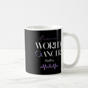 Caneca De Café Dia Mundial do Câncer Fevereiro Apoio 2022