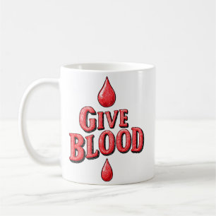 Caneca De Café Dia Mundial do Dador de Sangue - Dar texto ao Sang