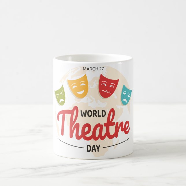 Caneca De Café Dia Mundial do Teatro (Centro)