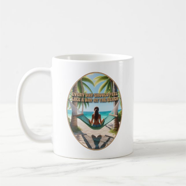 Caneca De Café Dia na praia (Esquerda)